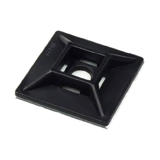DYNAMIX 20 x 20mm Self Adhesive Black Cable Ties Mount Pack of 20 DY20CTMB20