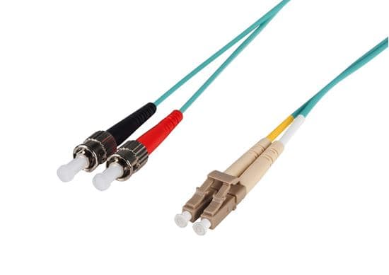 Dynamix DYNAMIX 0.5M 50u LC/ST OM3 Fibre Lead (Duplex, Multimode) FL-LCST50-0