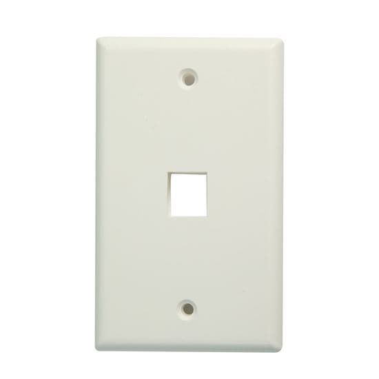 Dynamix DYNAMIX Single Port Face Plate for RJ45 110 Keystone Jacks. FP-110-SINGLE
