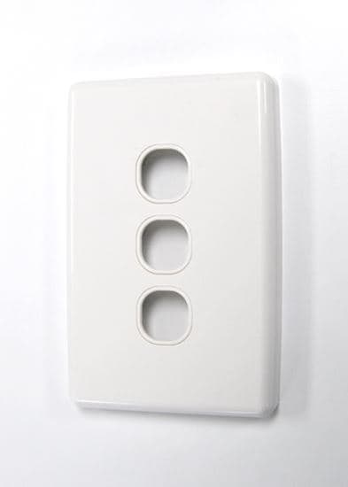 Amdex AMDEX Switch Plate ONLY. 3 Gang WPC Series Wall Face Full Cover FP-3PV3