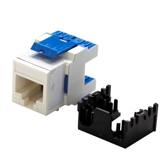 Dynamix DYNAMIX Cat6 180 Unshielded Keystone Jack, Dual IDC. FP-C6-180WH
