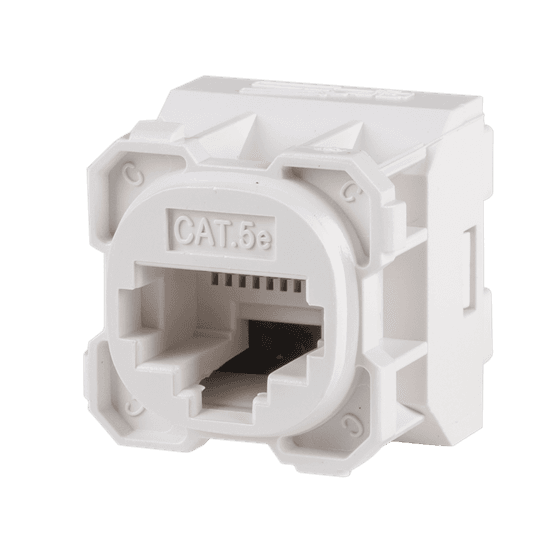 Amdex AMDEX Cat5e RJ45 Jack for AMDEX Face Plates. T586A Wiring Only. FP-JACK-C5E