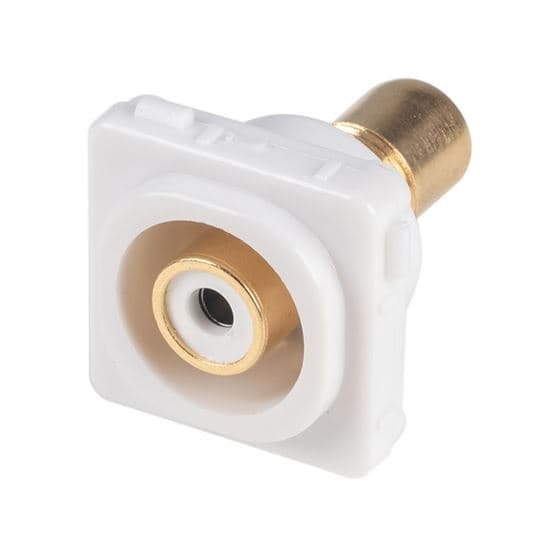 Amdex AMDEX White RCA to RCA Jack. Gold Plated FP-RCA-WH
