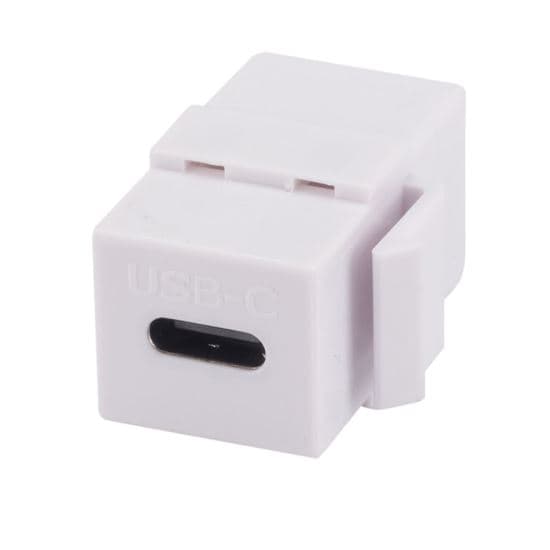 Dynamix DYNAMIX USB-C 3.1 Keystone Jack Female to Female Connectors. White FP-USB3C-WH
