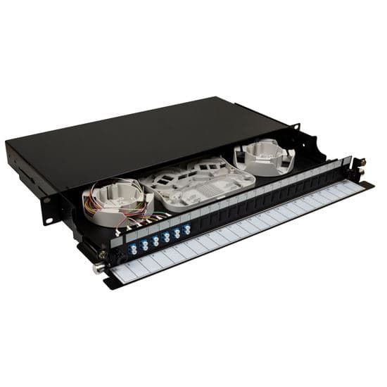 Dynamix DYNAMIX 19' 1U Fibre Tray 12C LC SM FULLY LOADED w 12x LC Elite OS2 FPP24SF-L112LA1