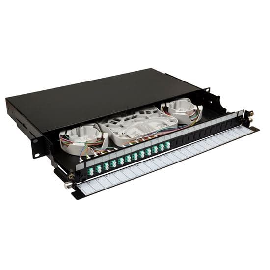 Dynamix DYNAMIX 19' 1U Fibre Tray 24C LC MM FULLY LOADED w 24x LC Elite OM4 FPP24SF-L124QO4