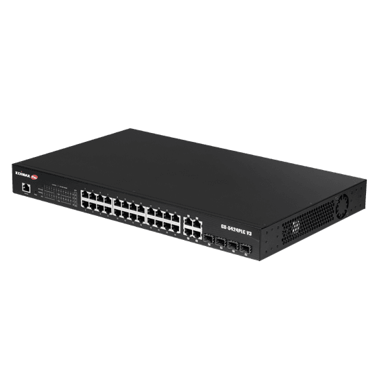 Edimax EDIMAX 28 Port Surveillance Long Range Gigabit PoE+ Web Smart Switch GS-5424PLCV3