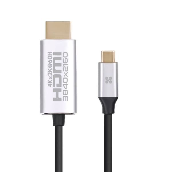 PROMATE 1.8m 4K USB-C To HDMI Cable W/ Gold Plated Connectors. Supports Max Res Up To 4K@60Hz HDLINK-60H-GRY