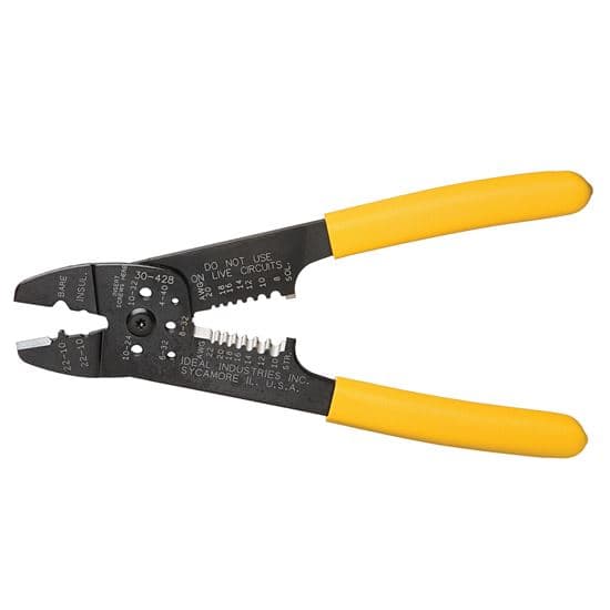 Ideal Industries IDEAL INDUSTRIES Combination Crimp, Strip and Cut Tool. Strips 8 to 20 IDL30-428