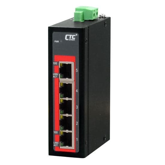 CTCunion CTC UNION 5 Port Fast Ethernet Unmanaged Switch.-10C~60C. IFS-500C