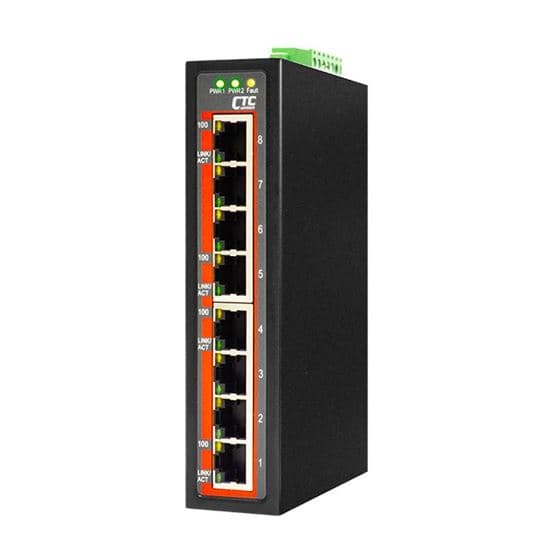 CTCunion CTC UNION 8 Port Fast Ethernet Unmanaged Switch. -40C~+75C. IFS-800-E