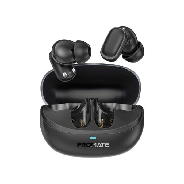 Promate In-Ear HD TWS BT Earbuds Intellitouch & 400mAh Charging Case. Ergonomic Fit LUSH-PRO-BLK