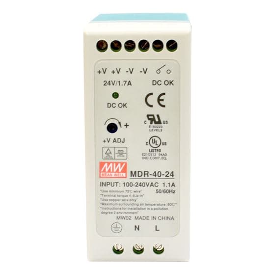 CTCunion CTC UNION 24V/40W Din Rail Mount Power Supply with Short circuit, MDR-40-24