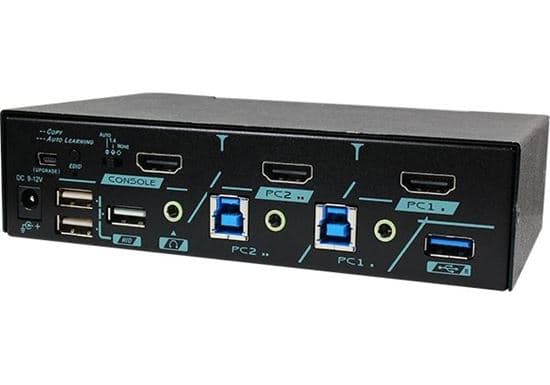 Rextron REXTRON 2 Ports True 4K HDMI KVM Switch With HDCP Engine, USB 3.2, MKAG-G3112