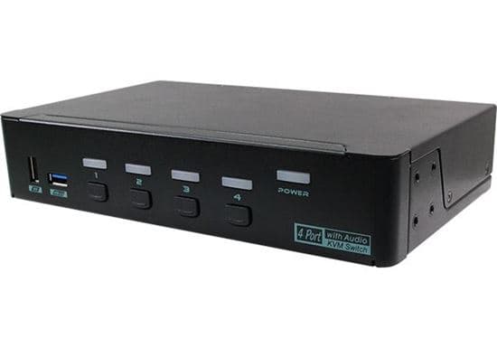 Rextron REXTRON 4 Ports True 4K HDMI KVM Switch With HDCP Engine & 3.5mm MKAG-G3114