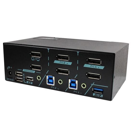 Rextron REXTRON 2-Port Dual View DisplayPort USB3.0 KVM Switch. PAAG-E3122