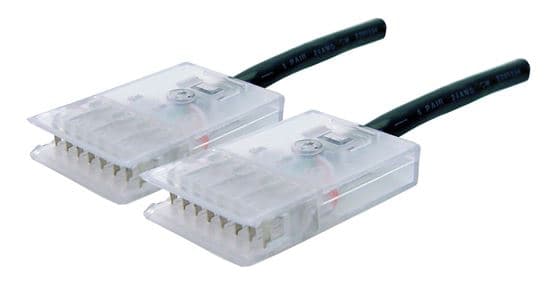 Dynamix DYNAMIX 3m 4x Pair 110/110 Cat5e Patch Lead: Default Black, A spec PL-1104P-3