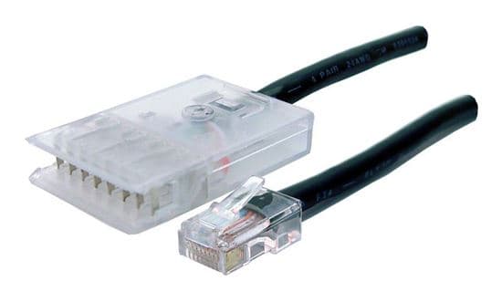 Dynamix DYNAMIX 1m 4x Pair 110/RJ45 Cat5e Patch Lead: Default Black, A spec PL-110RJ4P-1