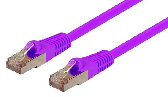Dynamix DYNAMIX 7.5m Cat6A S/FTP Purple Shielded 10G Patch Lead. PLP-AUGS-7H