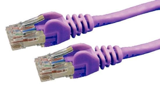 Dynamix DYNAMIX 3m Cat6 Purple UTP Patch Lead (T568A Specification) 250MHz PLP-C6A-3