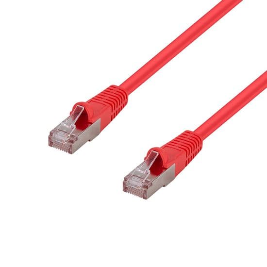 Dynamix DYNAMIX 0.5m Cat6A S/FTP Red Shielded 10G Patch Lead. PLR-AUGS-0