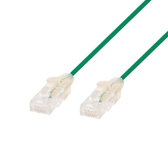 Dynamix DYNAMIX 1m Cat6A 10G Green Ultra-Slim Component Level UTP PLSG-C6-1