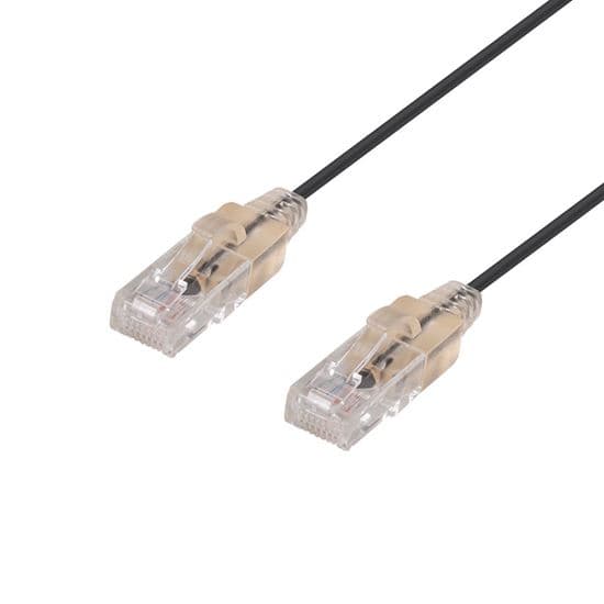 Dynamix DYNAMIX 2m Cat6A 10G Black Ultra-Slim Component Level UTP PLSK-C6-2
