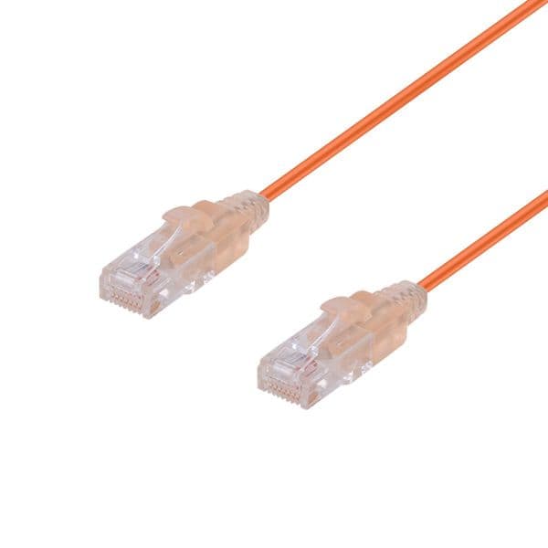 Dynamix 0.5m Cat6A 10G Orange UTP LSZH Patch Lead 30AWG 802.3af Unshielded Plug. PLSO-C6-0-5