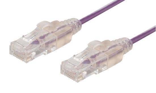 Dynamix DYNAMIX 3m Cat6A 10G Purple Ultra-Slim Component Level UTP PLSP-C6-3