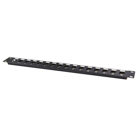 Dynamix DYNAMIX 19' 16 Port Unloaded Patch Panel Keystone Inserts, 1RU PP-UK-16