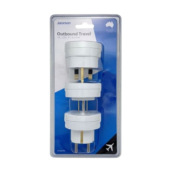 Jackson JACKSON Outbound Slim Travel Adaptor Pack for US, UK and Europe. PTA6663M