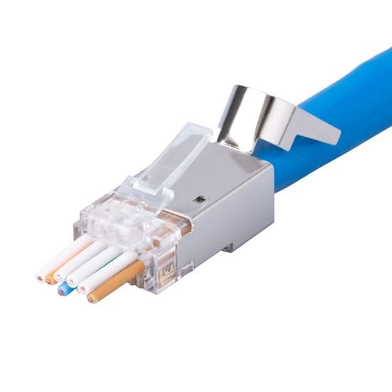 Dynamix DYNAMIX Cat6/6A STP External Ground Push Through Plug, 50u  50pc Jar. RJ-45PTC6AS-50J