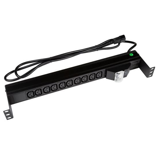Dynamix DYNAMIX 10 Outlet Horizontal Power Rail (10A IEC C13) with 6KA RPR-IEC-10A10H