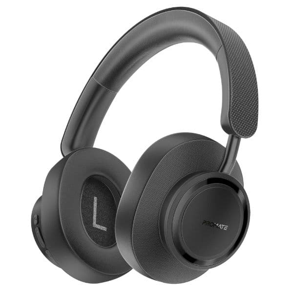 Promate HiFi Stereo Wireless Over Ear Ergonomic Headphones. Up To 12 Hours Playing Time TAKT-BLK
