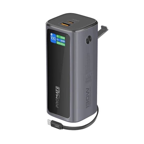 promate PROMATE 20000mAh 130W Aluminium Power Bank with Rectractable USB-C TITAN-130RC