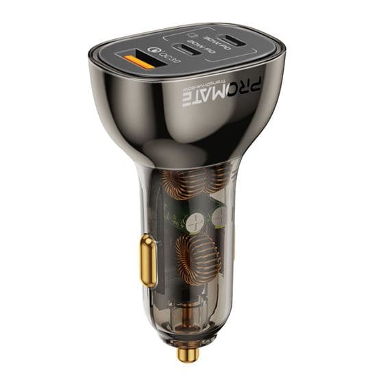 Promate PROMATE 80W Quick Charging In-Car Adapter for Tablets & Smartphones. TRANSDRIVE-80W