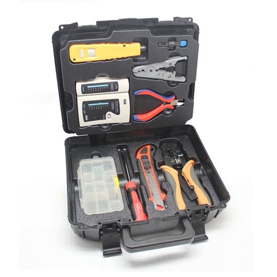 Goldtool GOLDTOOL 9 Piece LAN Basic Repair Tool Kit with Heavy Duty Plastic TTK-368