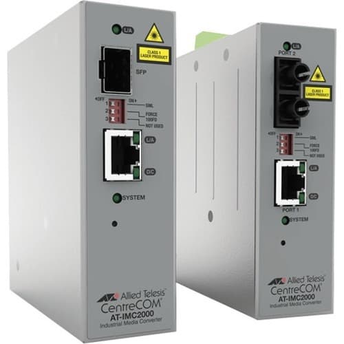 Allied Telesis AT-IMC200T/SC-980 TAA- 10/100TX to 100FX/SC Industrial Temp Fast Ethernet Media Converter 393730