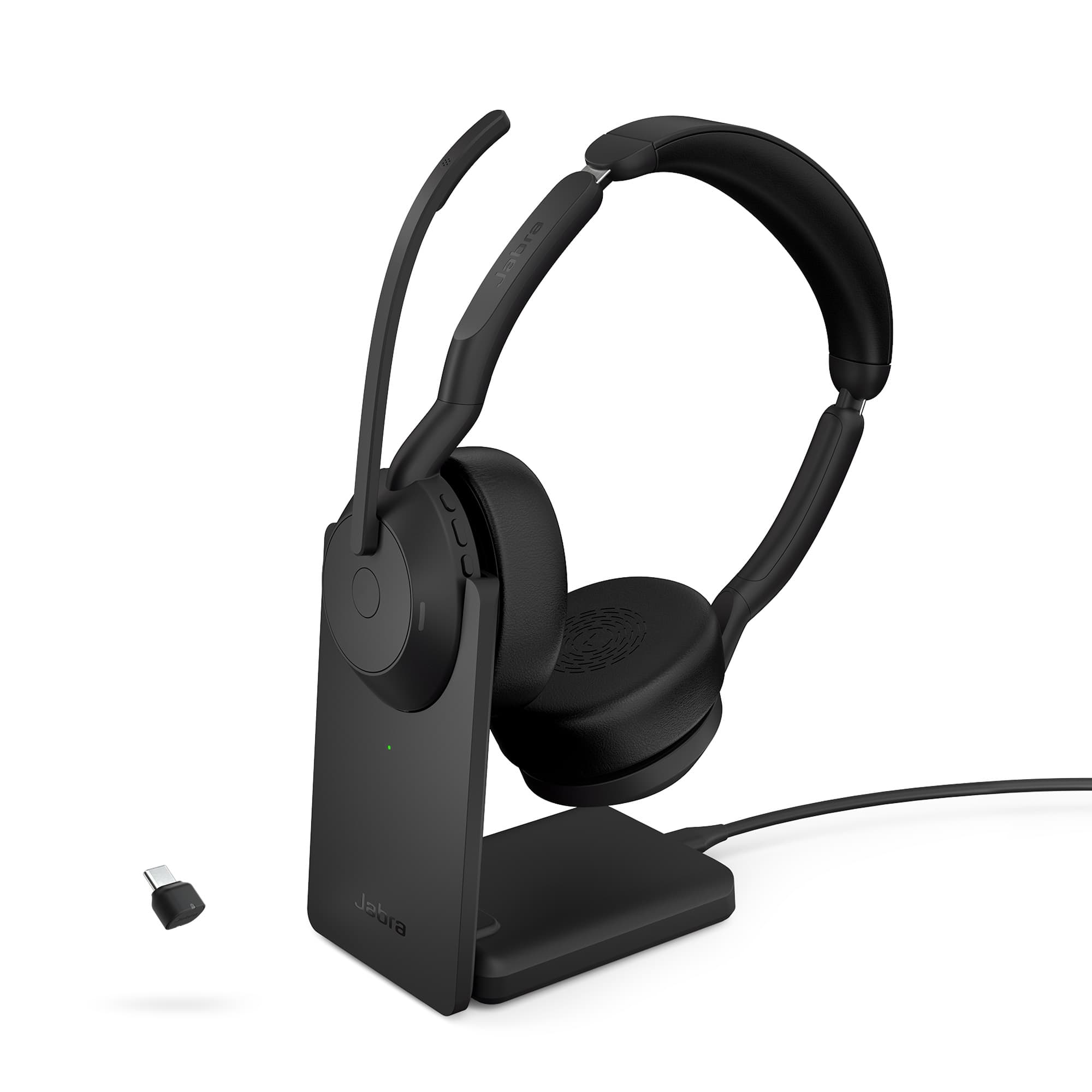 Jabra Evolve2 55 UC Stereo USB-C + Link 380 with Charging Stand 403061