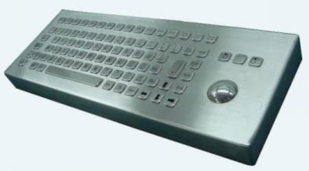 Inputel Stainless Steel Keyboard + Trackball ~ USB