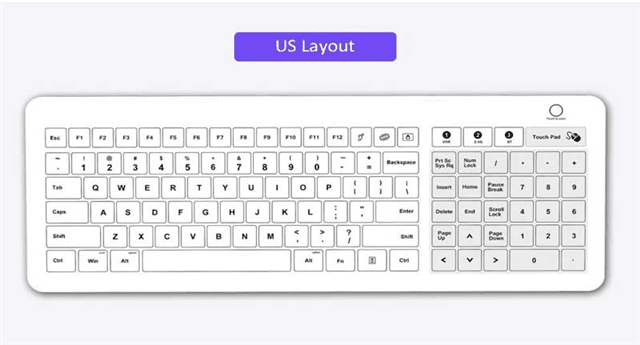 Inputel GKB01 Glass Keyboard + Trackpad IP68 - USB