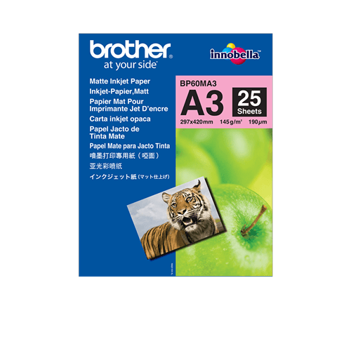 Brother BP60MA3 A3 Matte Inkjet Paper 145GSM 25 Sheets