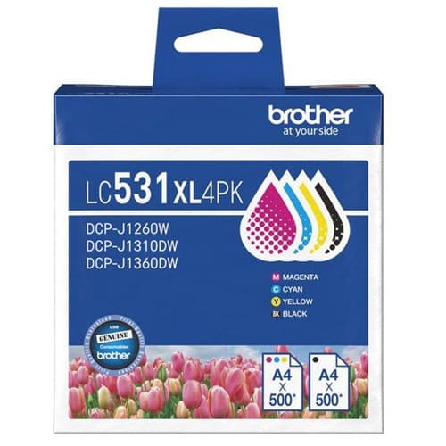 Brother Brother LC531XL4PK 4-Pack Ink Cartrige LC531XL4PK