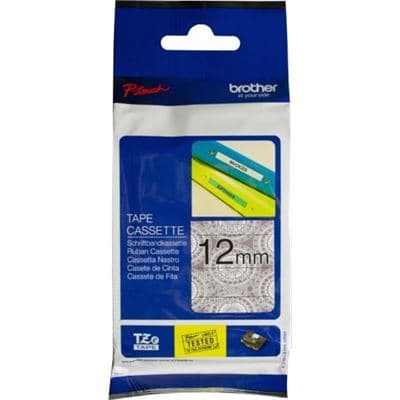 Brother Brother TZEMPSL31 12mm x 4m P-Touch Black on Silver Lace Tape TZEMPSL31