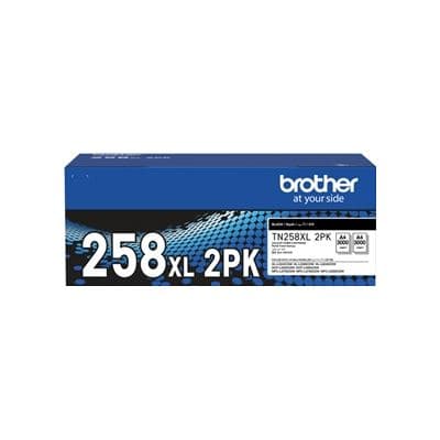 Brother Brother TN258XLBK2PK High Yield Toner Black Double Pack TN258XLBK2PK