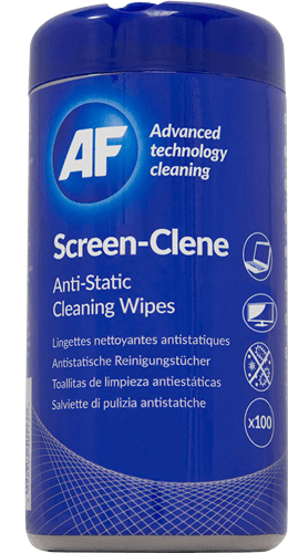 AF Screen-Clene Anti-Static Cleaning Wipes Tub - 100
