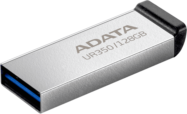 Adata ADATA UR350 USB3.2 128GB Flash Drive Nickel/Black FP208-Y28
