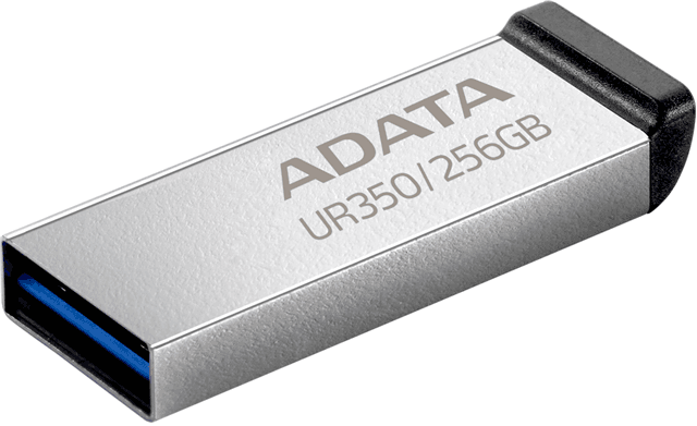 Adata ADATA UR350 USB3.2 256GB Flash Drive Nickel/Black FP208-Y56