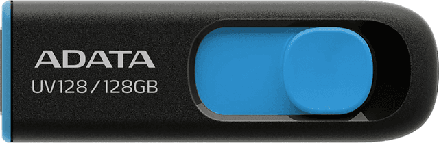 Adata ADATA UV128 Dashdrive Retractable USB 3.0 128GB Blue/Black Flash Drive FP276-Y28