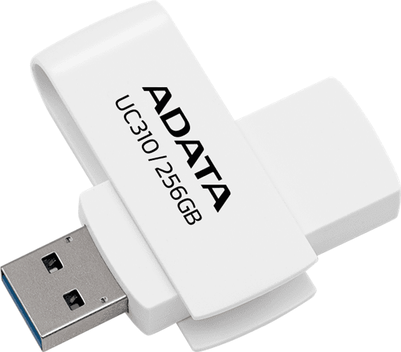 Adata ADATA UC310 Swivel USB3.2 256GB White Flash Drive FP376-WY56